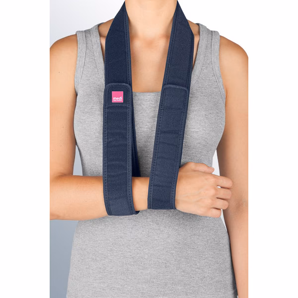 Como o suporte de braço com banda torácica Orthia é prolongado?