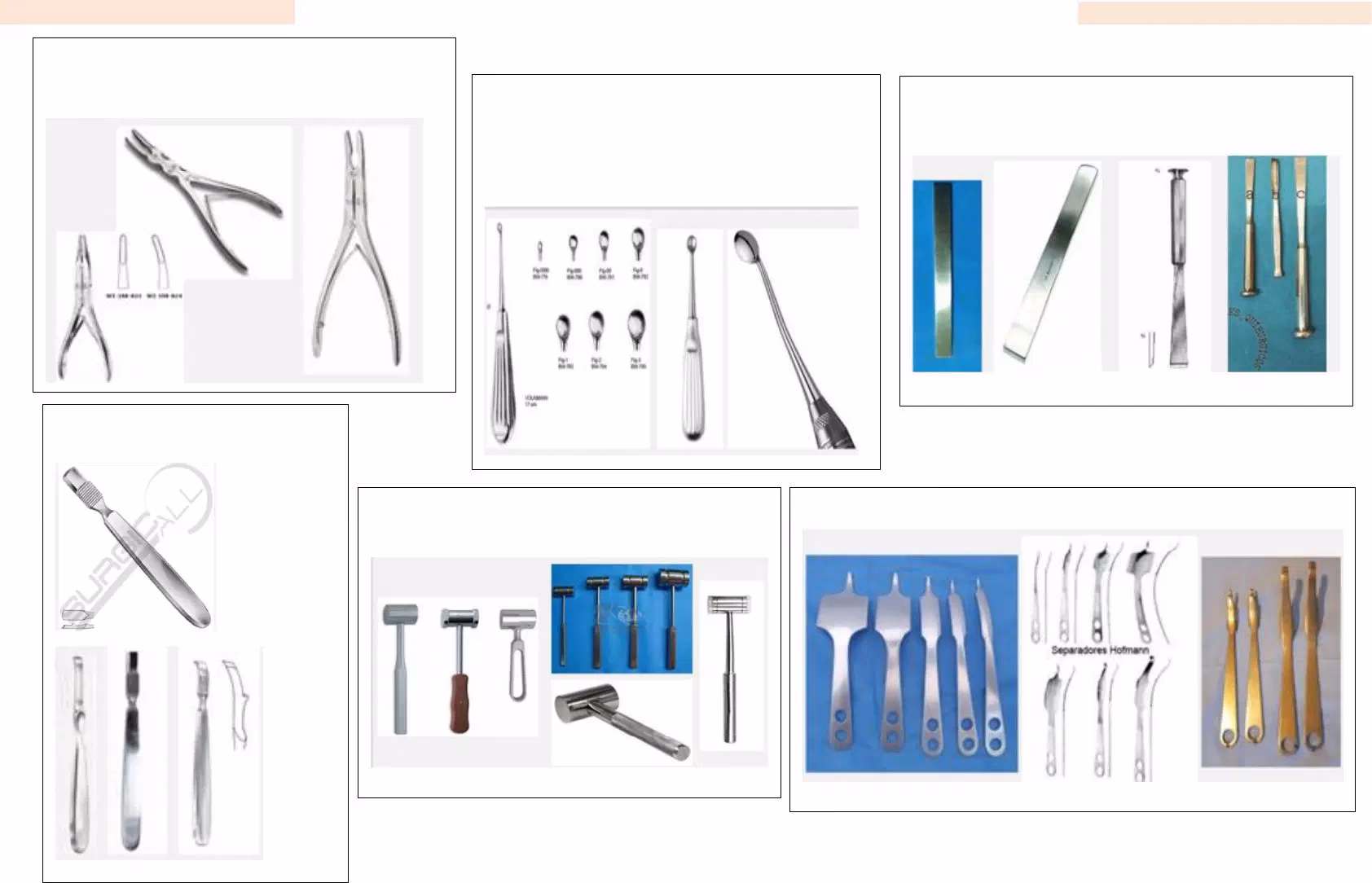 ¿Cuáles son los instrumentos quirúrgicos?